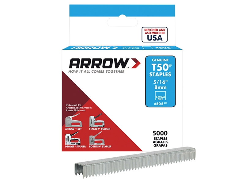 T50 Staples 8mm (5/16in) Bulk Pack 5000