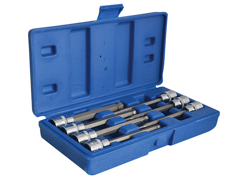 3/8in Drive Extra Long Hex Ball Socket Bit Set 7 Piece