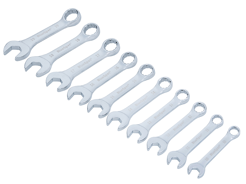 B/S04110 - Stubby Combination Spanner Set 10 Piece