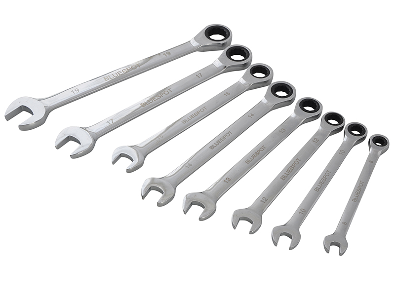 B/S04310 - Ratchet Spanner Set 8 Piece