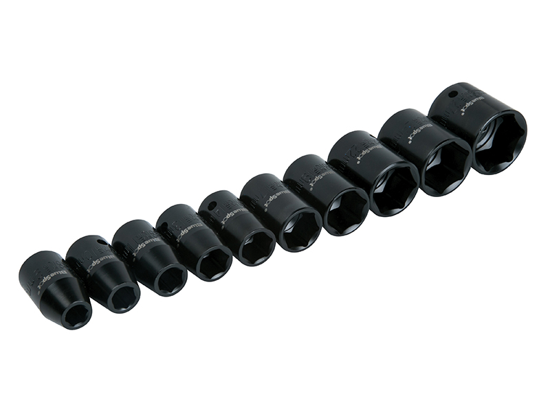 1/2in Metric Impact Socket Set 9-27mm 10 Piece