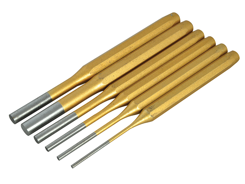 Gold Pin Punch Set 6 Piece