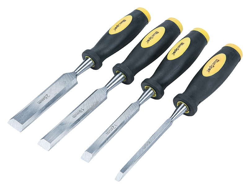 Chisel Set Double Colour Handle Set 4 Piece