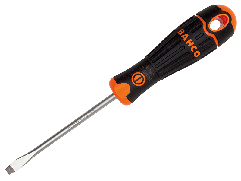 BAH190040100 - BAHCOFIT Screwdriver Flared Slotted Tip 4.0 x 100mm