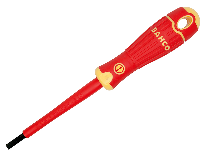 BAHCOFIT Insulated Screwdriver Slotted Tip 3.5 x 100mm