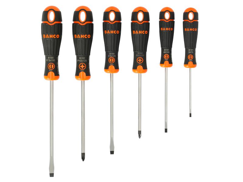 BAHCOFIT Screwdriver Set 6 Piece SL/PH