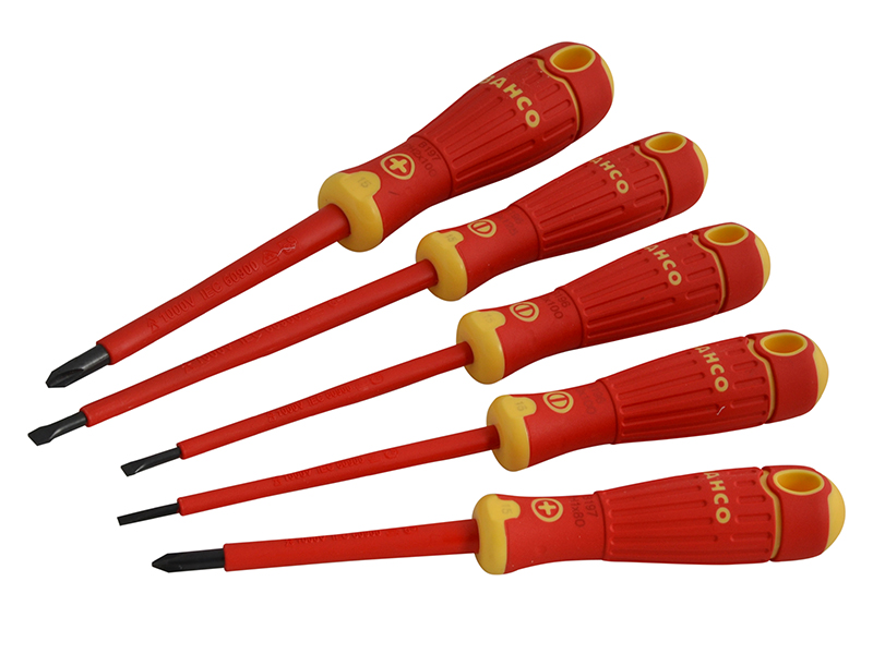 BAHCOFIT Insulated Scewdriver Set 5 Piece SL/PH