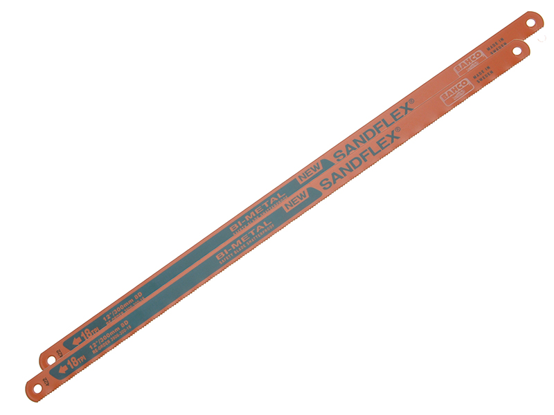 BAH3906182P - 3906 Sandflex Hacksaw Blades 300mm (12in) x 18 TPI (Pack 2)