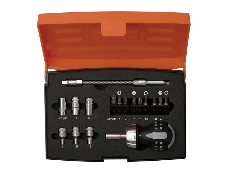 808050S-18 Stubby Ratchet Screwdriver Set 18 Piece