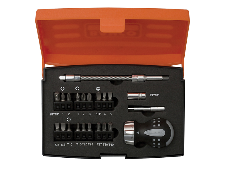 808050S-22 Stubby Ratchet Screwdriver Set 22 Piece