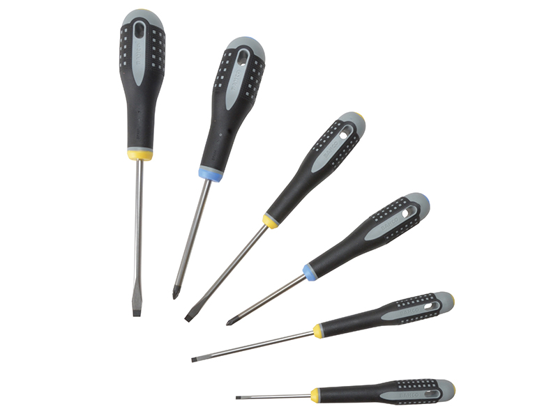 BE-9882 ERGO Screwdriver Set 6 Piece SL/PZ