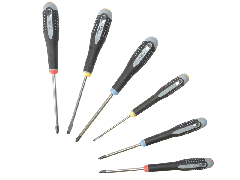 BE-9886 ERGO Screwdriver Set 6 Piece SL/PH/PZ