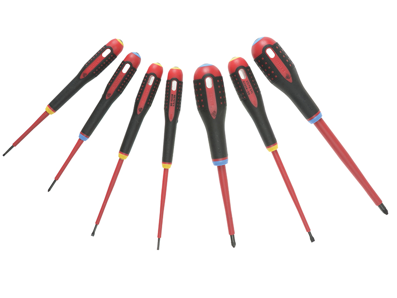BE-9888S VDE ERGO Screwdriver Set 7 Piece SL/PZ