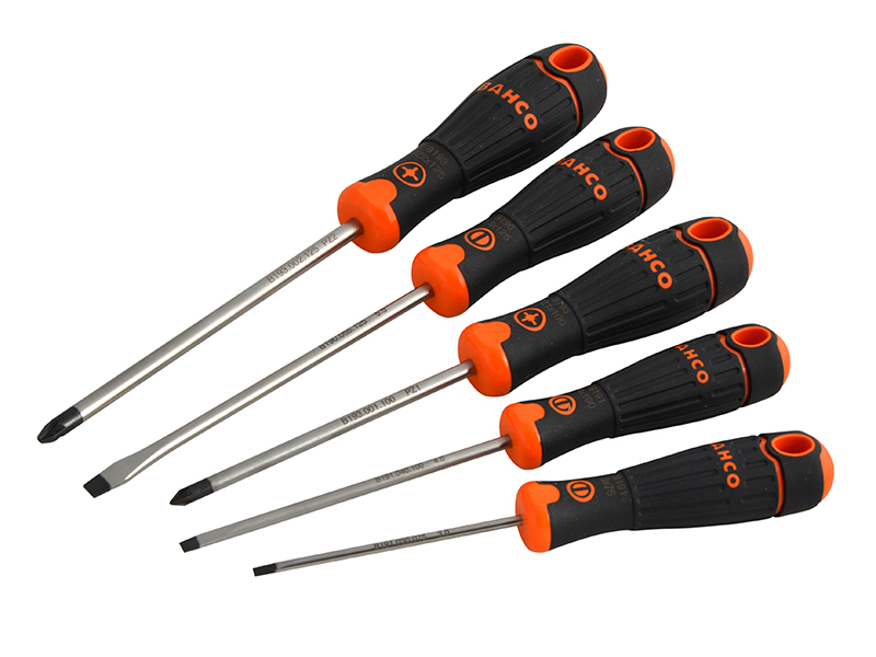 BAHCOFIT Screwdriver Set 5 Piece SL/PZ