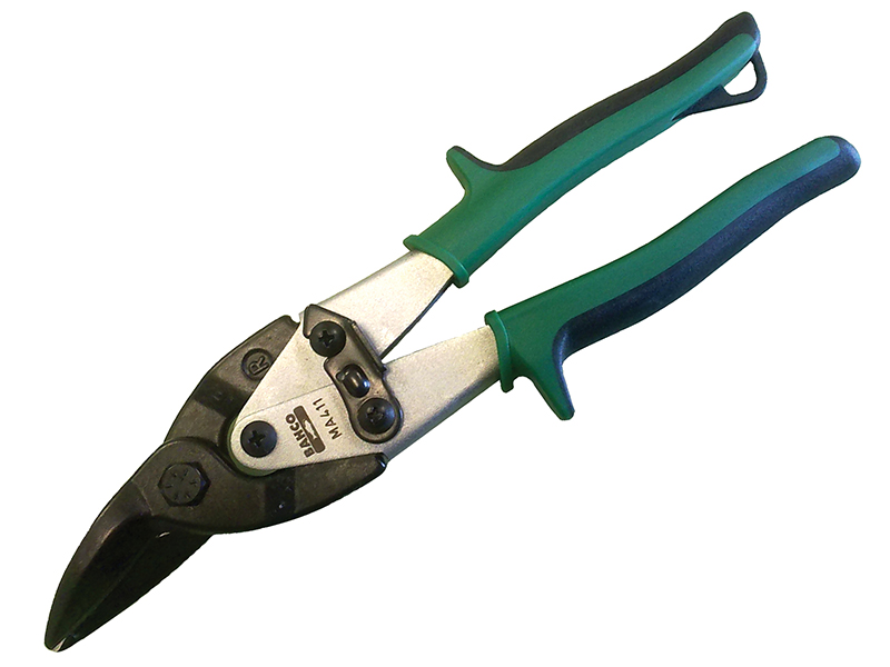 BAHMA411 - MA411 Green Aviation Compound Snips Right Cut 250mm (10in)