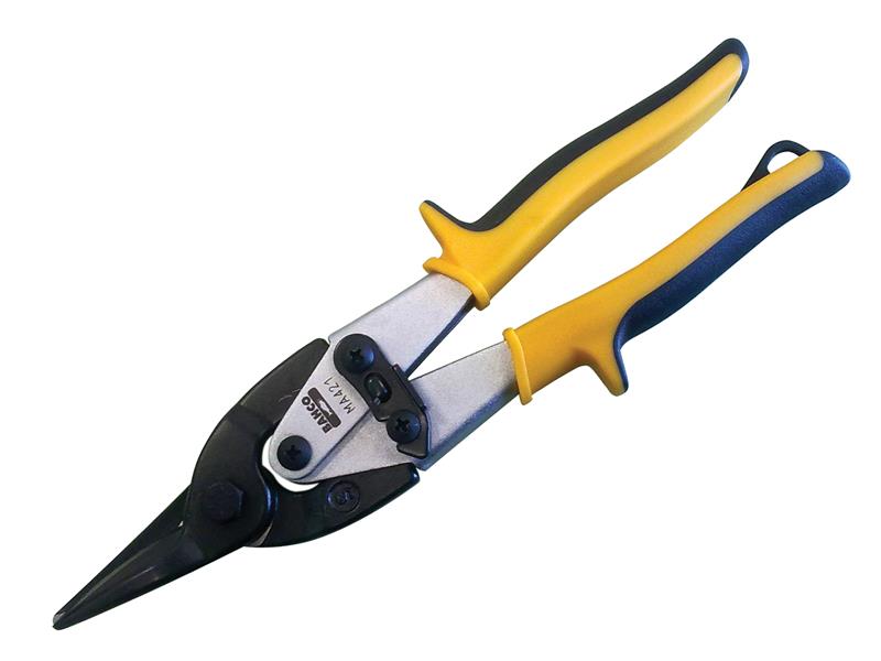 BAHMA421 - MA421 Yellow/Blue Aviation Compound Snips Straight Cut 250mm (10in)