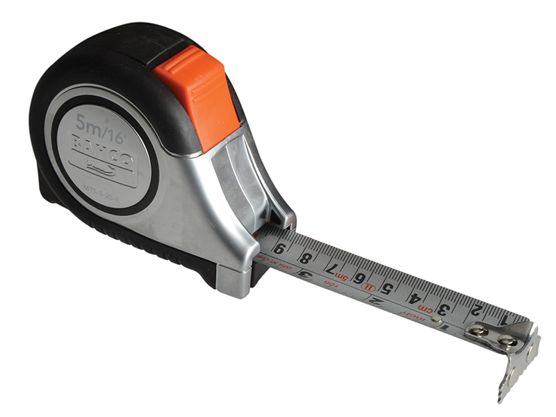 BAHMTS525E - MTS Reversible Magnetic Tip Auto Pocket Tape 5m/16ft (Width 25mm)