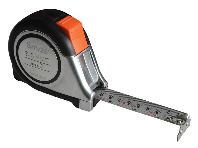 BAHMTS825E - MTS Reversible Magnetic Tip Auto Pocket Tape 8m/26ft (Width 25mm)