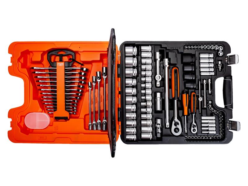 S108 Socket & Combination Spanner Set of 108 Metric 1/4in & 1/2in Drive