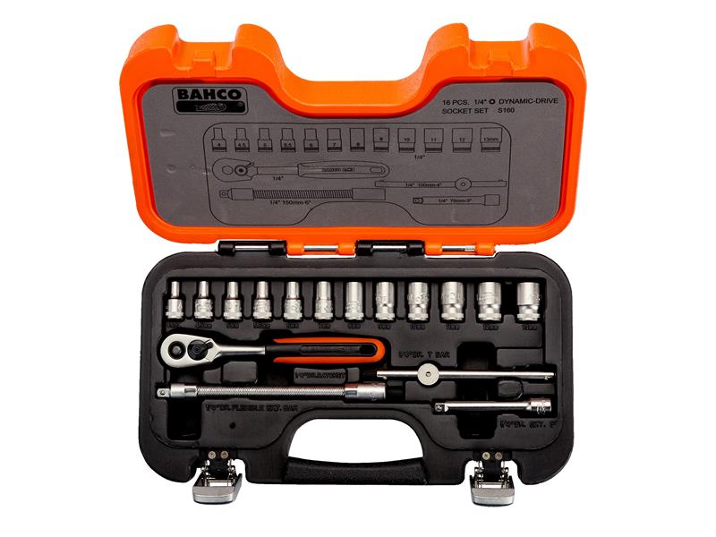 BAHS160 - S160 Socket Set of 16 Metric 1/4in Drive