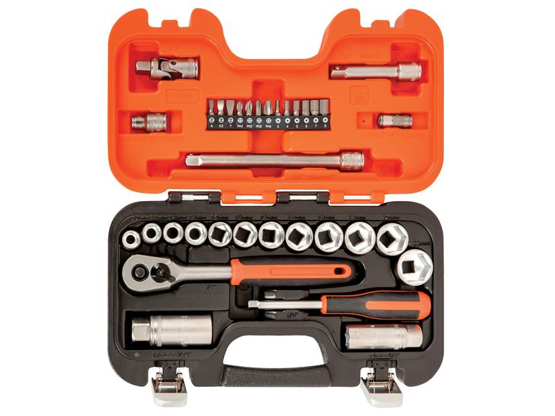BAHS330 - S330 Socket Set of 34 Metric 3/8in Drive + 1/4in Accessories