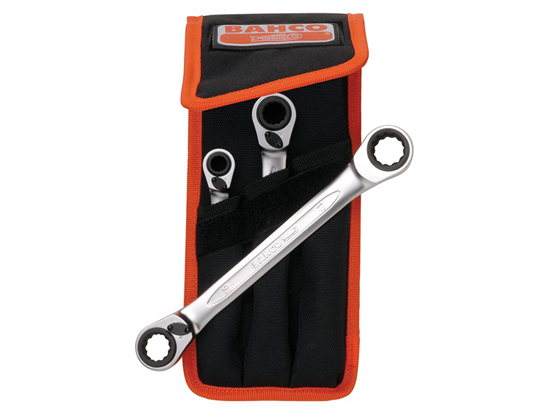 S4RM Series Reversible Ratchet Spanner Set 3 Piece