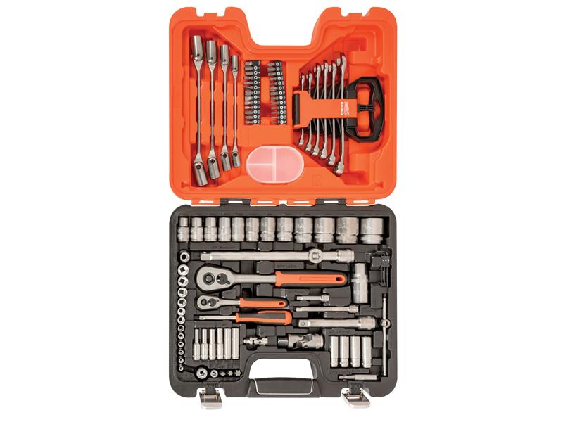 S910 Socket & Spanner Set of 92 Metric & AF 1/4 & 1/2in Drive