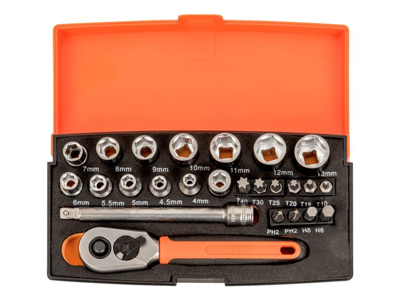 BAHSL25 - SL25 Socket Set of 25 Metric 1/4in Drive