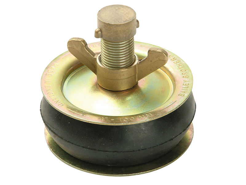 BAI2416 - 2416 Drain Test Plug 100mm (4in) - Brass Cap