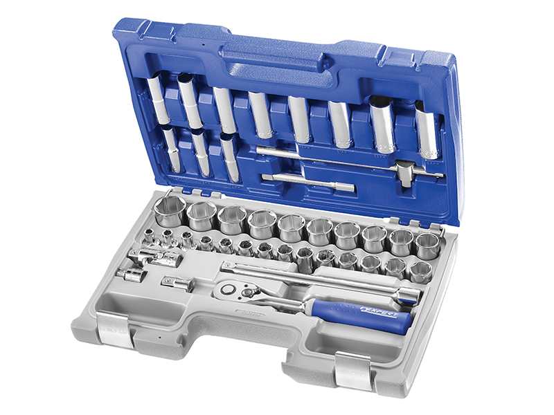 Socket & Accessory Set of 42 Metric 1/2in Drive