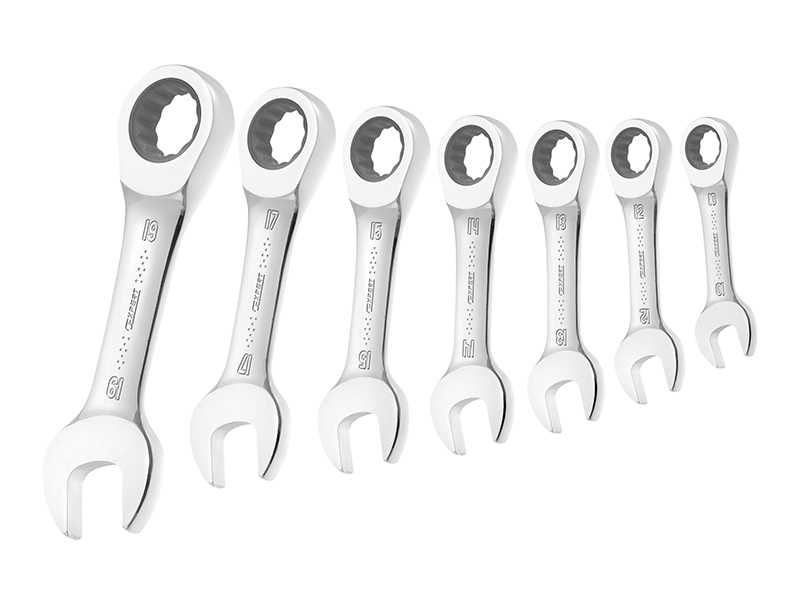 BRIE111104B - Stubby Ratchet Spanner Set 7 Piece