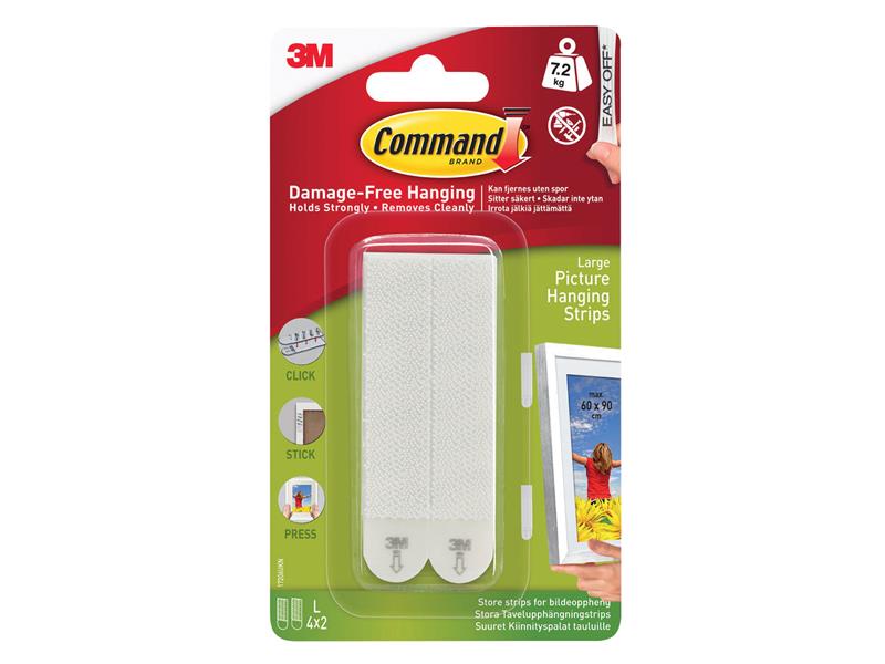 Picture Hanging Strips Large Pk4