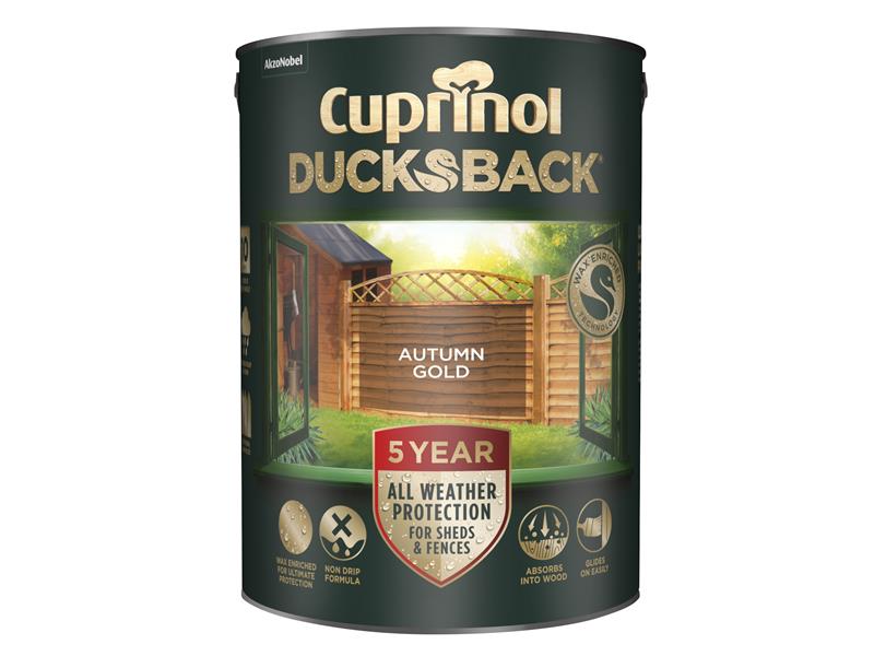 CUPDBAG5L - Ducksback 5 Year Waterproof for Sheds & Fences Autumn Gold 5 litre