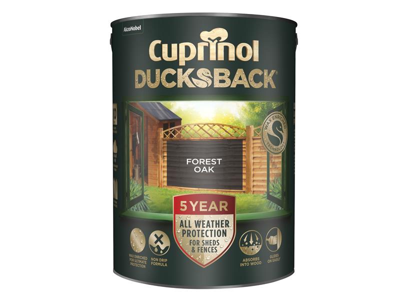 CUPDBFO5L - Ducksback 5 Year Waterproof for Sheds & Fences Forest Oak 5 litre