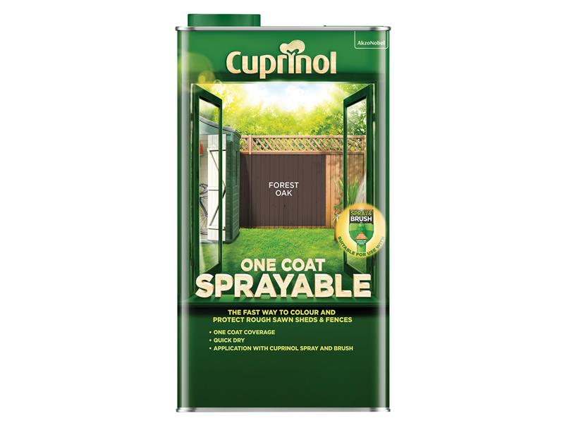 CUPNSFTFO5L - One Coat Sprayable Fence Treatment Forest Oak 5 litre