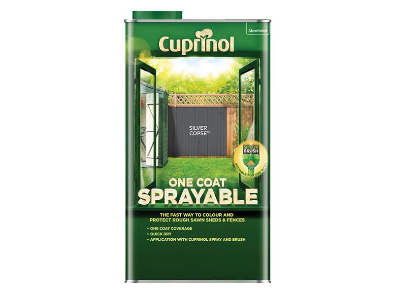 CUPNSFTSC5L - One Coat Sprayable Fence Treatment Silver Copse 5 litre