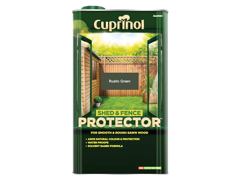 CUPSFRG5L - Shed & Fence Protector Rustic Green 5 litre