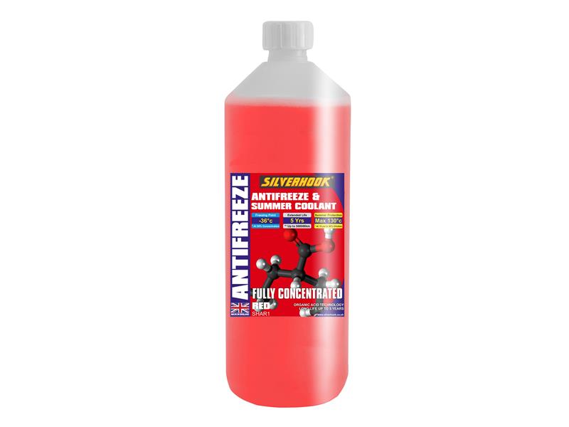 Concentrated Red Antifreeze O.A.T. 1 litre