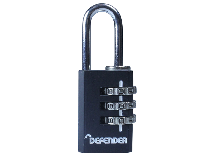 DEFCOMBI20 - Black Die-Cast Combination Padlock 20mm