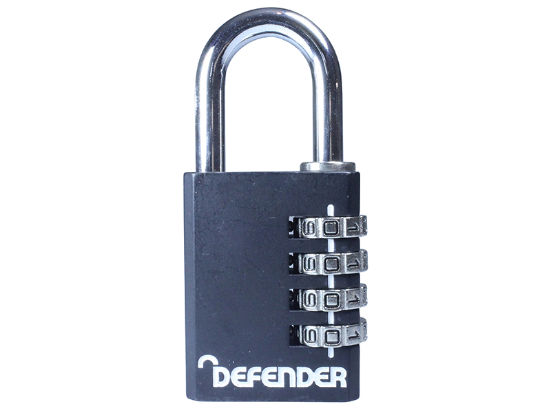 DEFCOMBI40 - Black Die-Cast Combination Padlock 40mm
