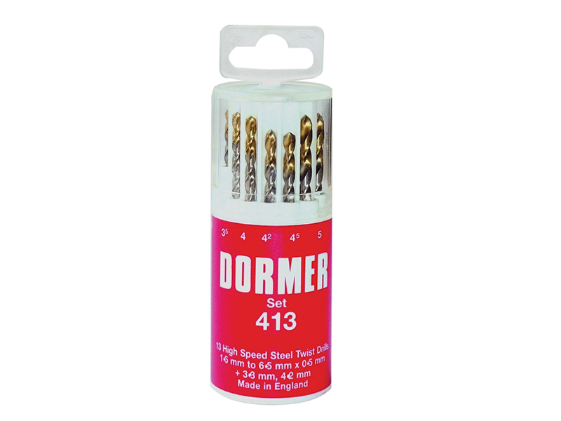 DORA094419 - A094 No.419 HSS TiN Coated Drill Set of 19 1.00mm-10.00mm x 0.5mm
