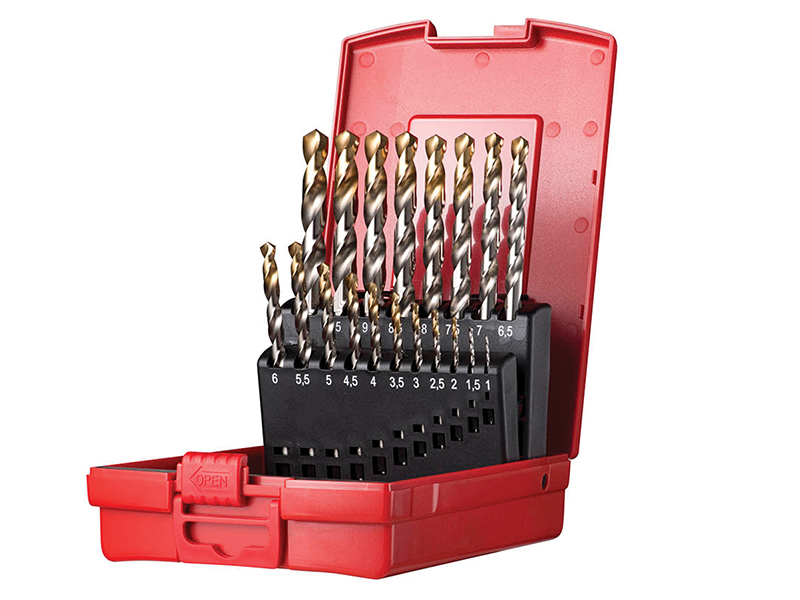 DORA095201 - A095 Set 201 A002 HSS TiN Coated Jobber Drill Set of 19 1.0-10.0 x 0.5mm