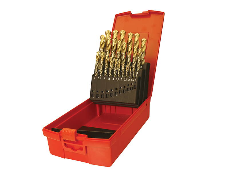 DORA095204 - A095 Set 204 HSS TiN Coated Jobber Drill Set of 25 1.0-13.0 x 0.5mm