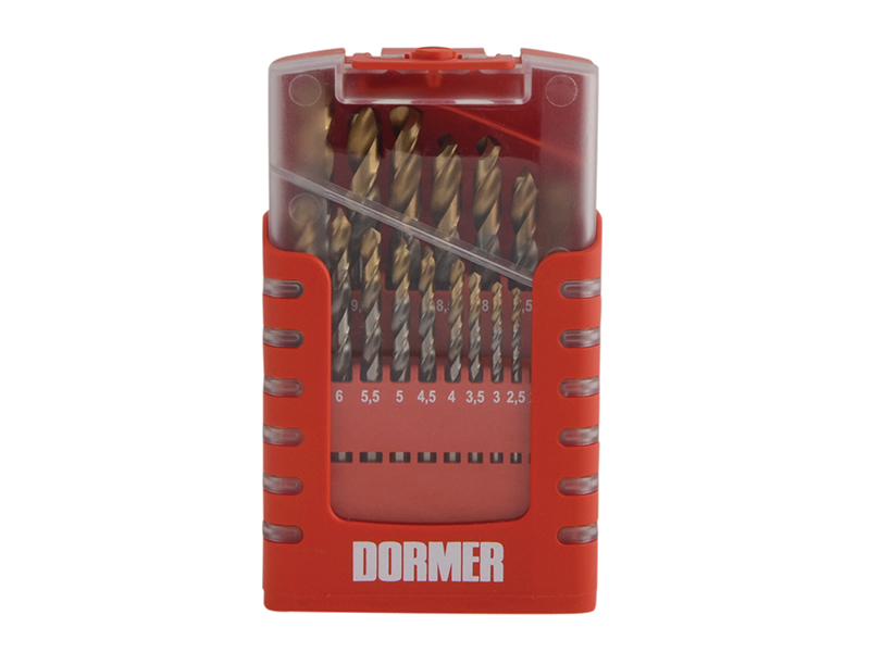 DORA095COMP - A095 Compact Set HSS TiN Drill Set of 19 1.0-10 x 0.5mm