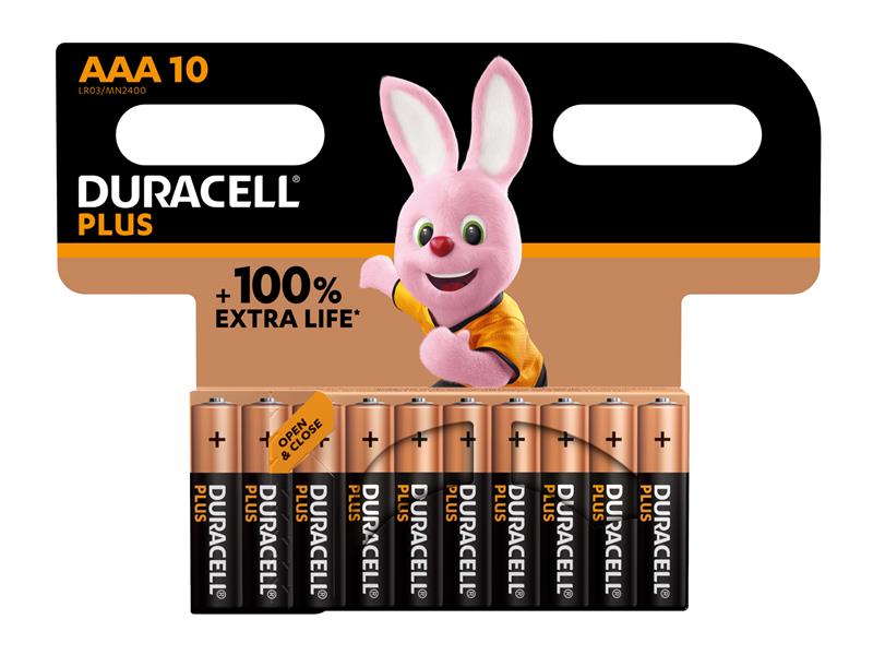 AAA Cell +100% Plus Power Batteries Pack 10