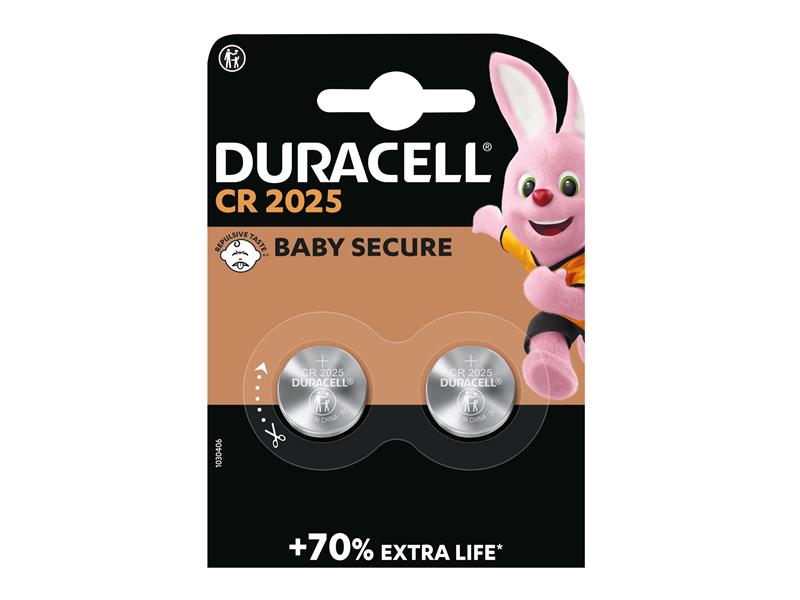 DURCR2025 - CR2025 Coin Lithium Battery (Pack 2)