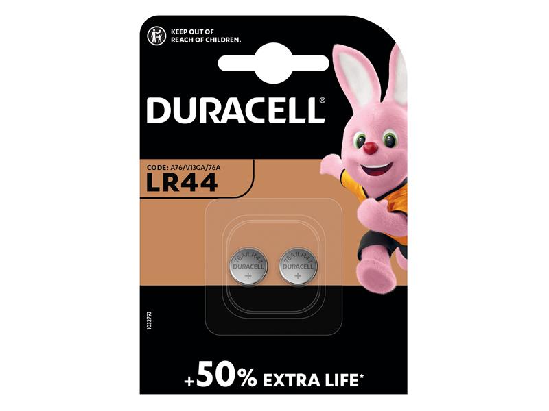 DURLR44 - LR44 A76 Button Battery (Pack 2)