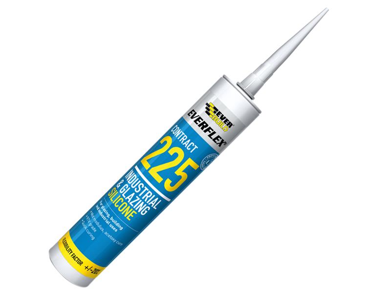 Industrial & Glazing Silicone White 295ml 225