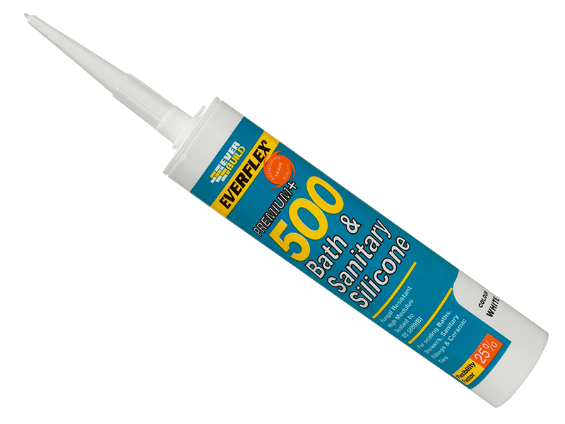 EVB500IV - 500 Bath & Sanitary Silicone Sealant Ivory 290ml