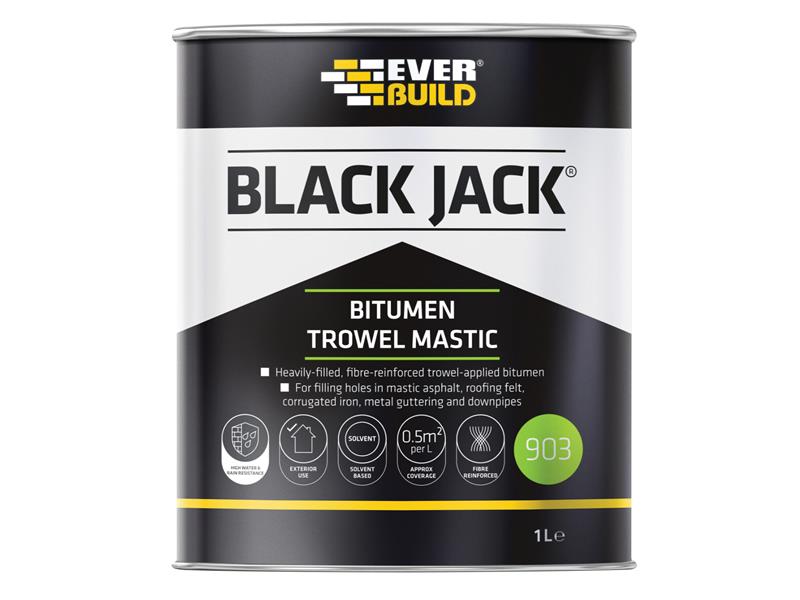 Black Jack 903 Bitumen Trowel Mastic 1 litre